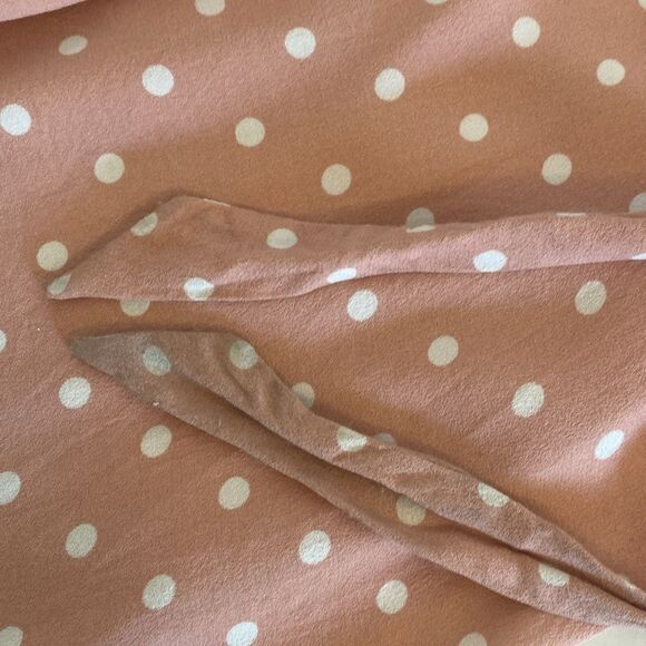 AFRM Pastel Pink Polka Dot Tiered Wrap Maxi Dress Size Small - Picture 14 of 14